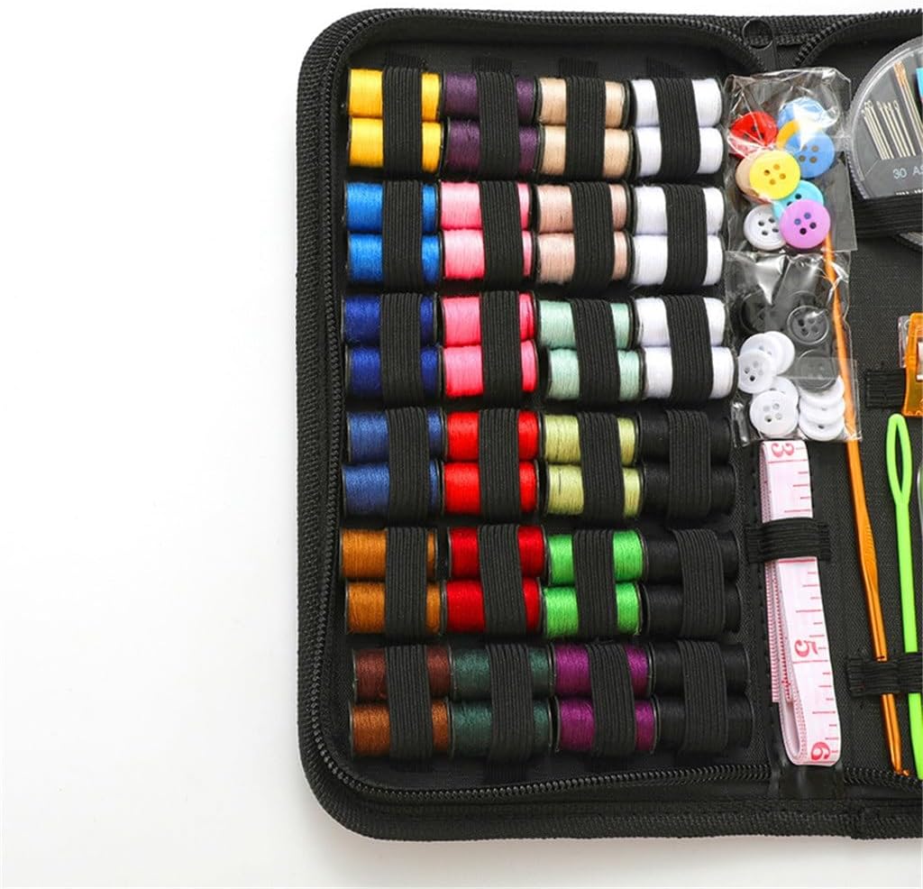EINVARIOUS 172 Pieces Household Measuring Tape Scissors Home Travel Sewing Box Set Seam Ripper Yarn Kit