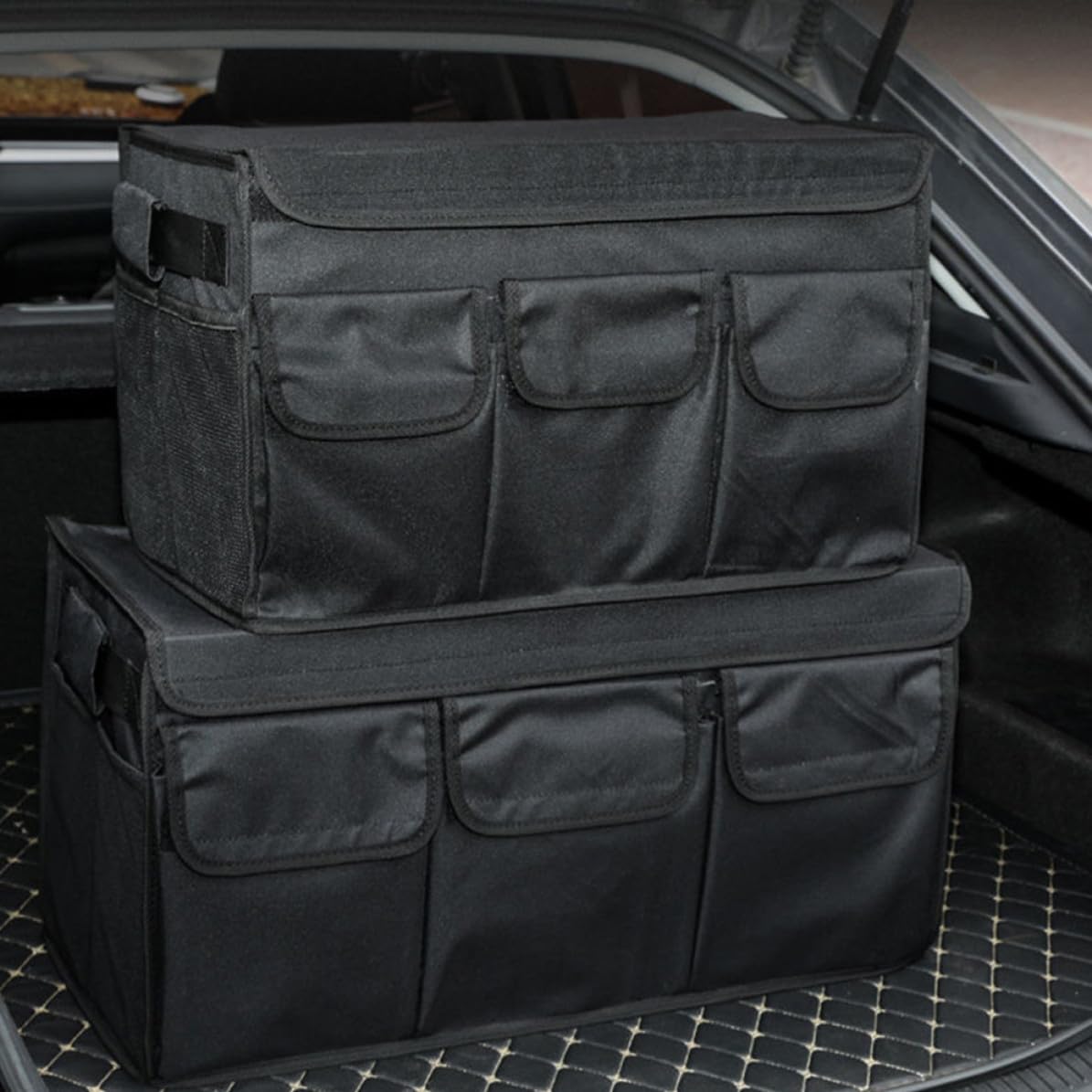 DECHOUS Car Trunk Storage Box Organizzatore per Bagagliaio Auto Pieghevole Oxford Nero, Grande Capacità, per Uso Domestico e Bagagliaio Auto