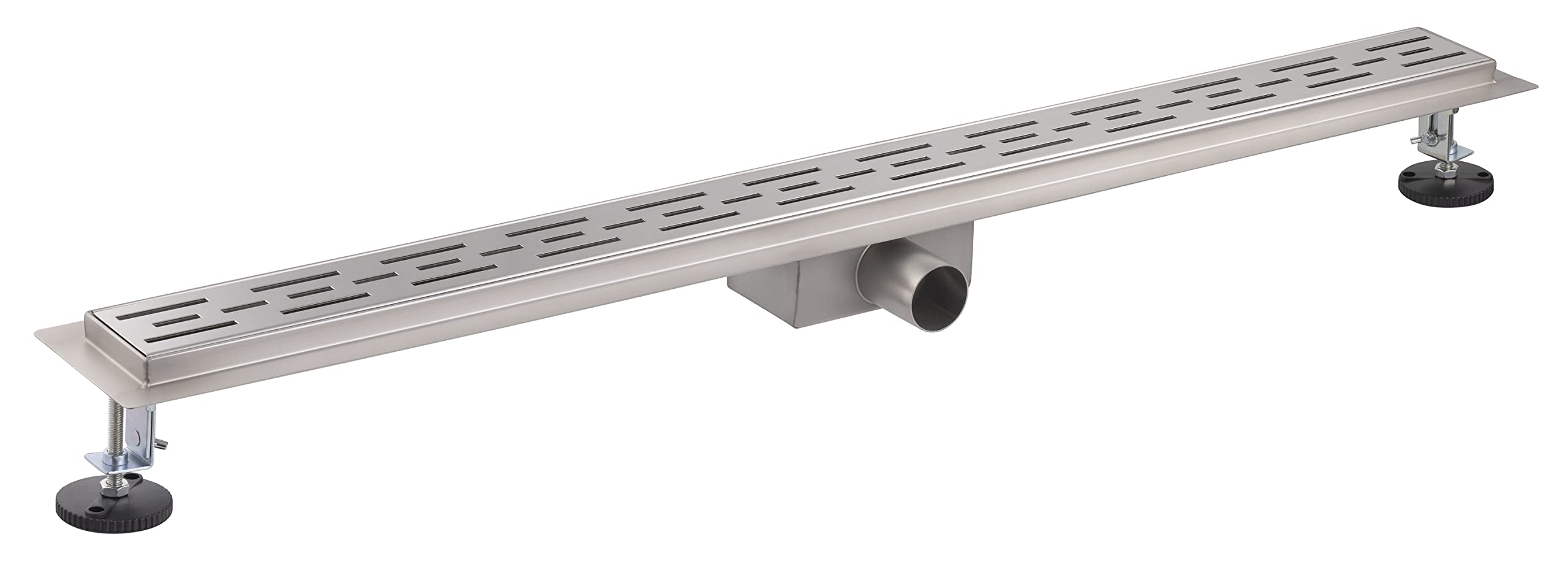 Caniveau extra plat pour douche italienne avec grille de finition inox longueur 90 centimètres - Avec siphon anti odeur et filtre pour cheveux NOYON & THIEBAULT