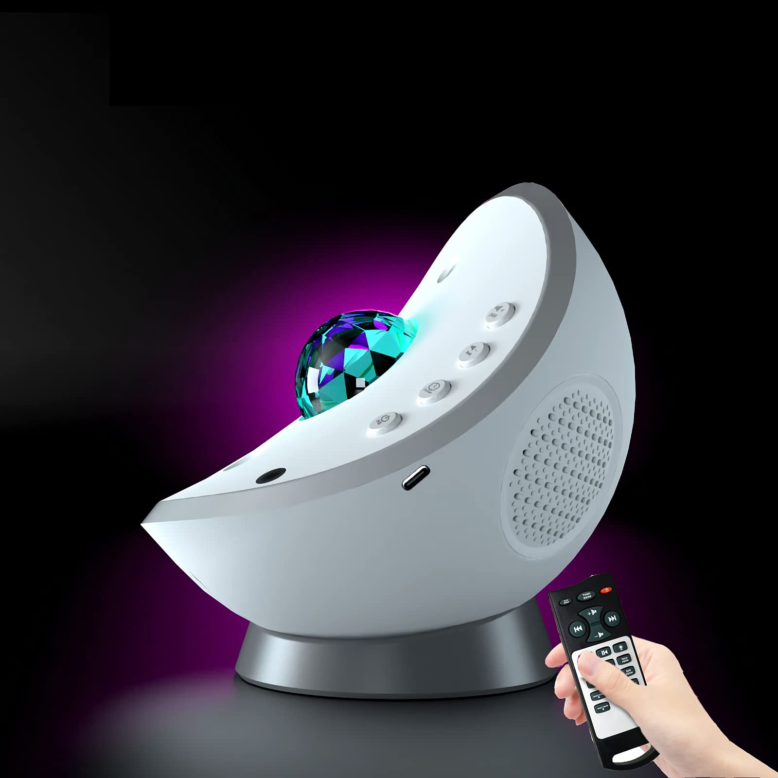 Homepeaz Star Projector Night Lights, 100 in 1 Galaxy Projector, LED Nebula Lamp,Ocean Wave and Aurora Projector,25 White Noise Sound Activate Bluetooth Music Speaker for Baby Kids Bedroom Sleep