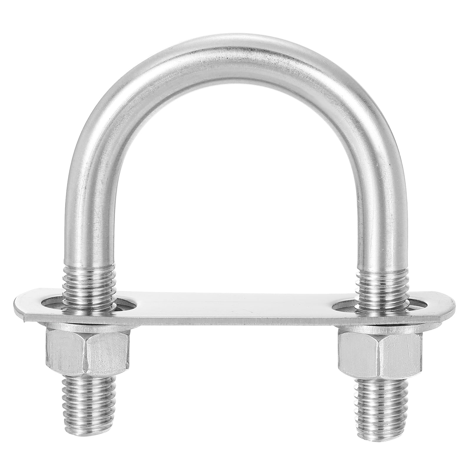QUARKZMAN Set di Bulloni a U, 4 Set 51mm(2.01") Larghezza Interna 87mm Lunghezza M12 Bullone a U in Acciaio Inossidabile 304 Bulloni a U con Dadi e Piastre, per Rimorchi per Barche