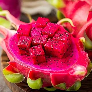 50Pcs Pitaya Seeds Dragon Fruit Red Sweet Juicy Fruits Decoration Garden Courtyard Simple Cultivation Easy Care Suitable Beginners