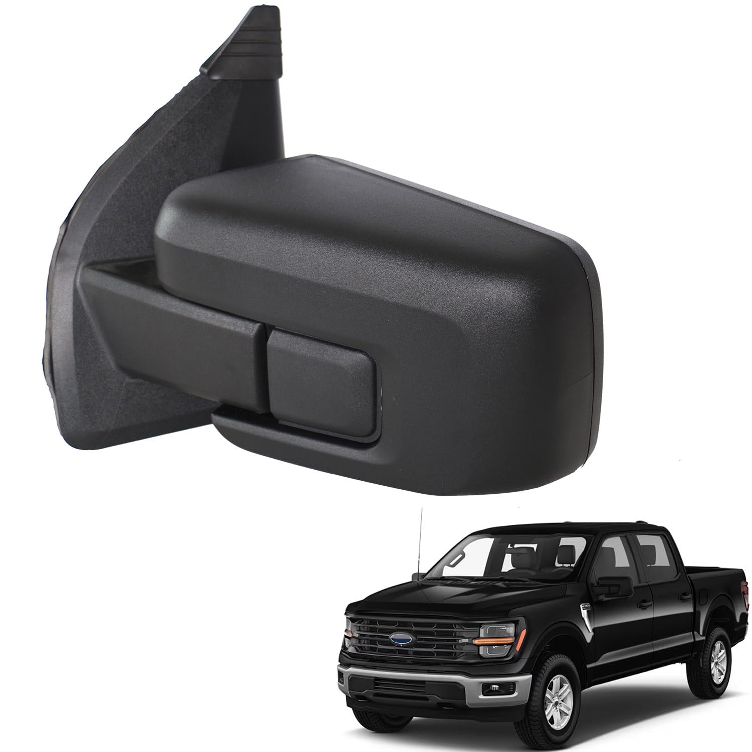 Marretoo for Ford F150 Left Driver Side Door Mirror replacement for 2021-2025 F-150 Accessories 7pins Power Glass Heated Blind Spot Monitoring(BSM) ML3Z17683VA LH