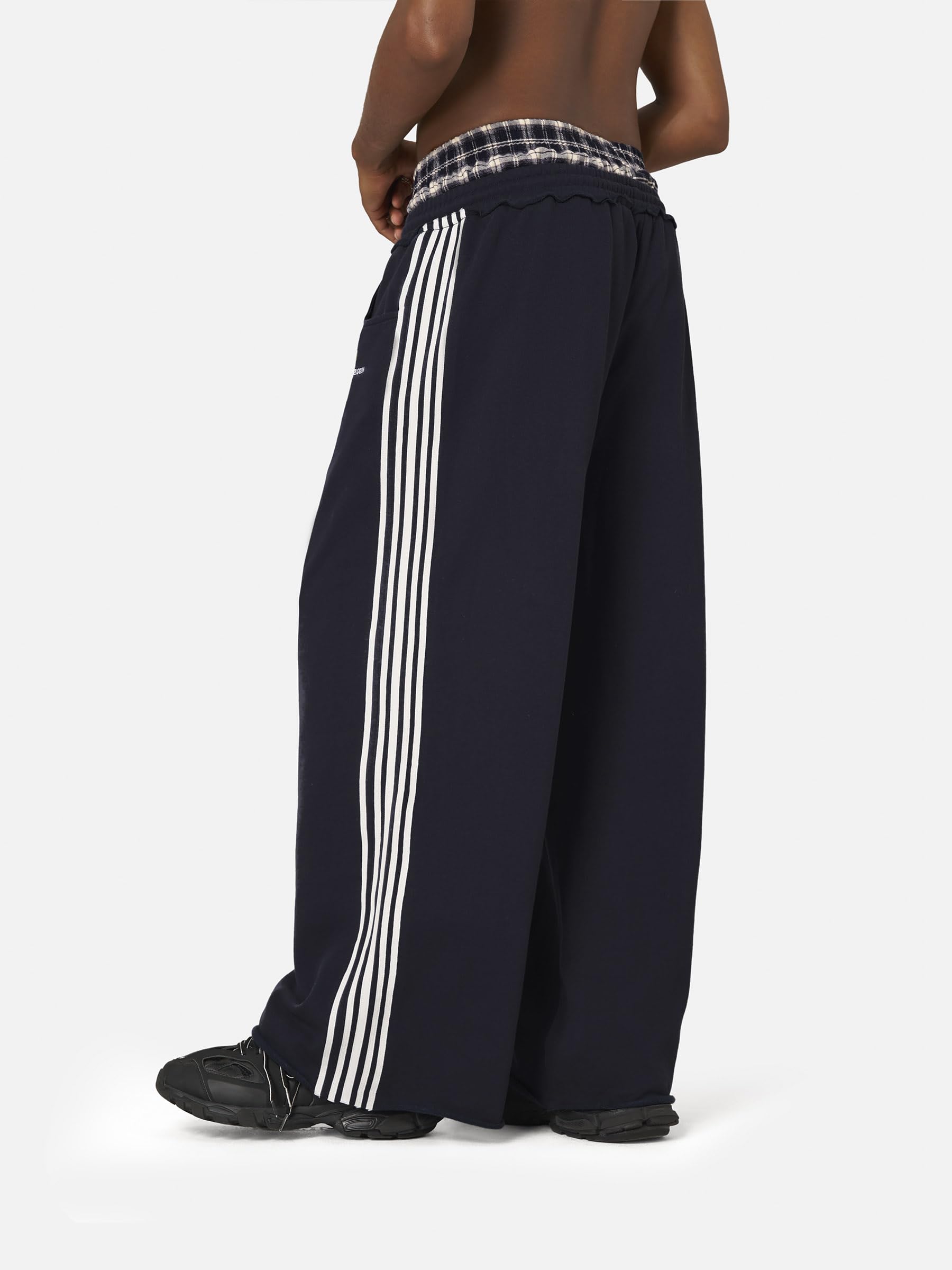 Aelfric Eden Pantaloni da jogging patchwork da uomo plaid patchwork pantaloni casual sportivi streetwear a vita alta comodi pantaloni larghi