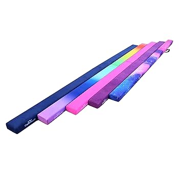 Balancieren Kinder Cannons UK 8ft Folding Gymnastic Beam. Faux Suede 240cm High Quality Balance Gym For Home