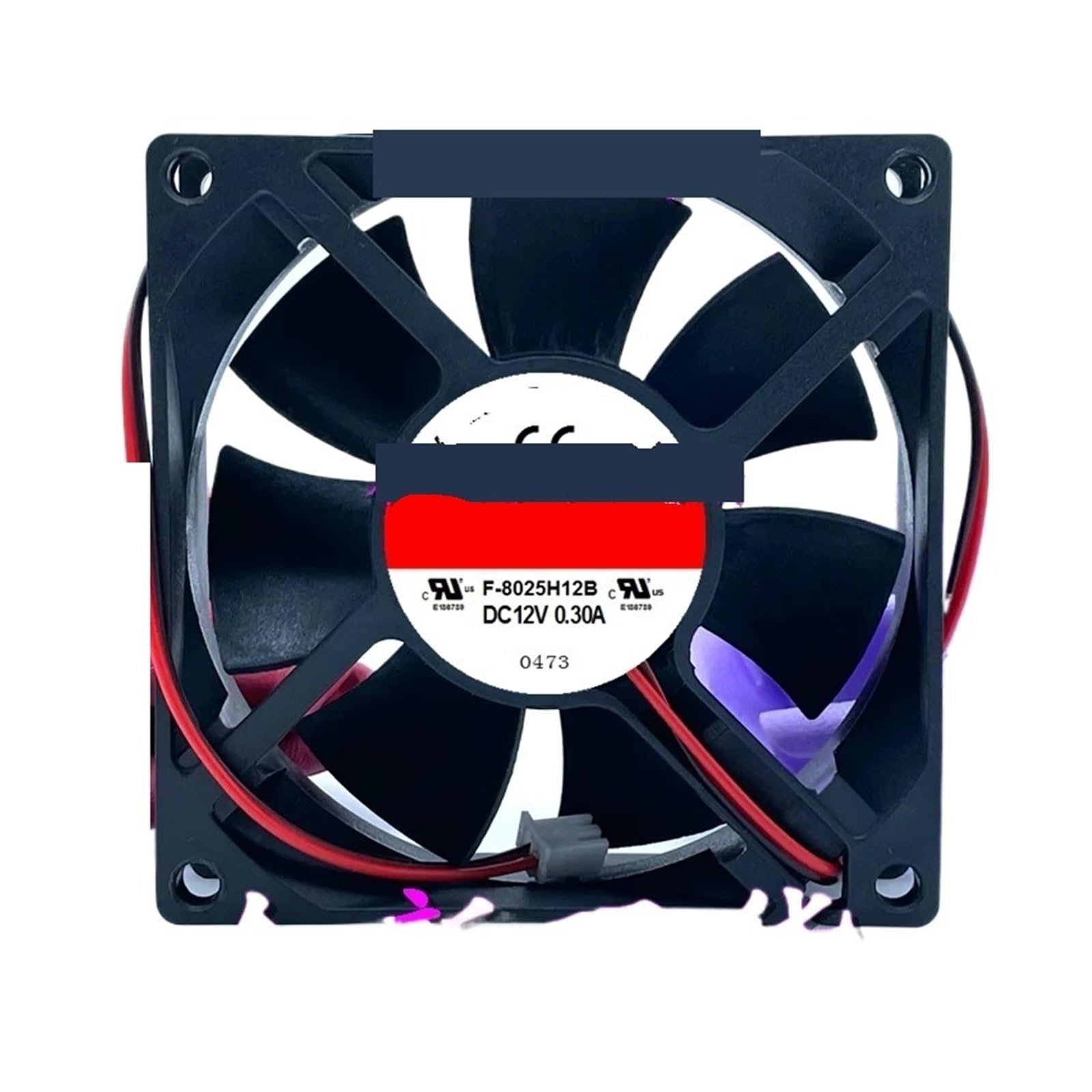 UITGVDQAT F-825H12B DC 12V 0.30A 80x80x25mm 2-Wire Server Cooling Fan