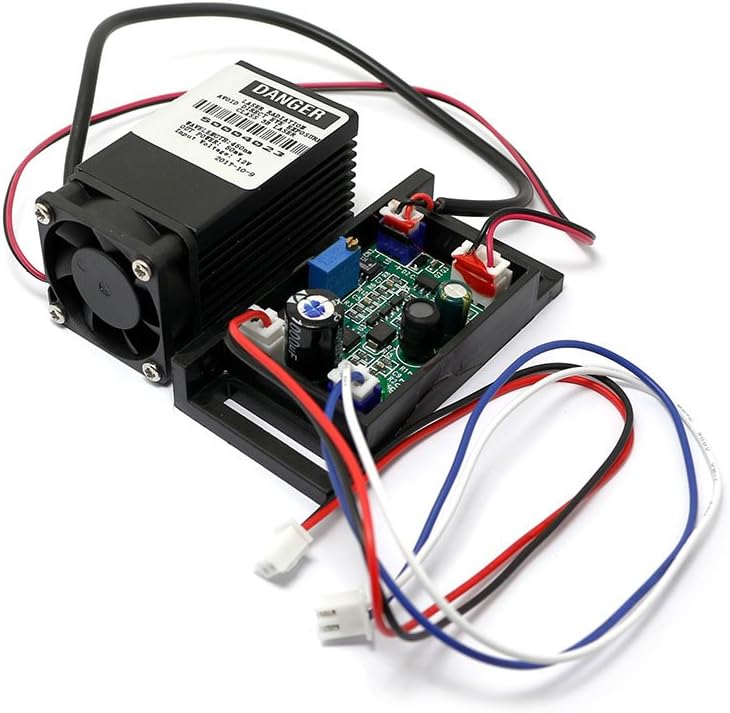 Industrial Blue Lasers 445nm 447nm 450nm Dot Diode Module w/Driver Out and TTL & Fan Cooling