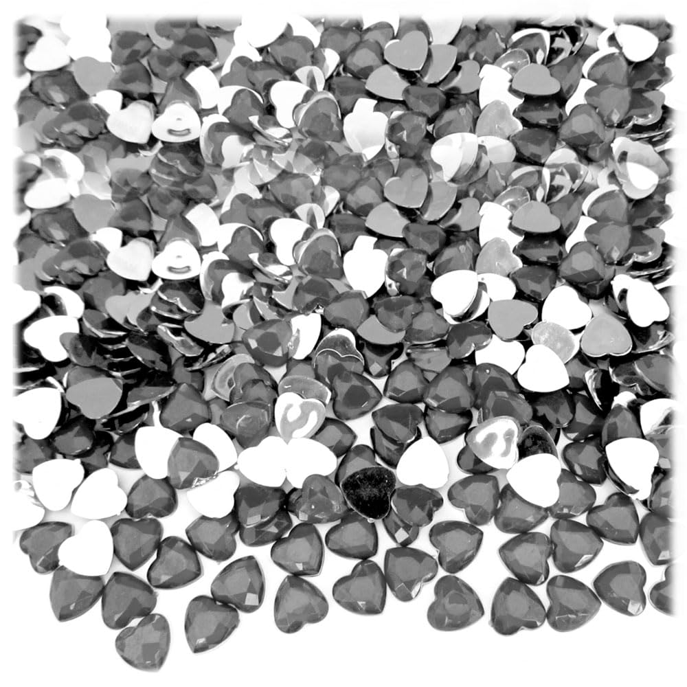 The Crafts Outlet 144pc Loose Rhinestones Heart 6mm - 30ssflatback Crystal Clear