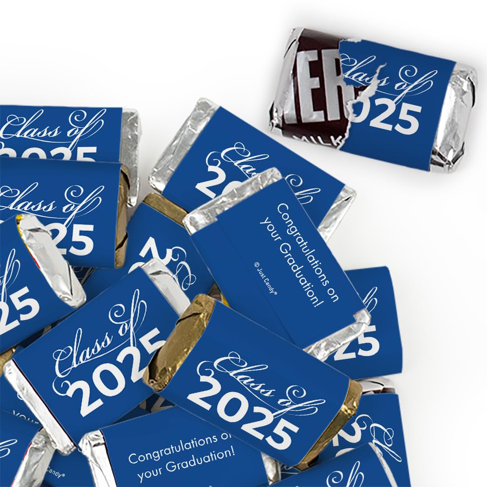 102 Pcs Blue Graduation Candy Party Favors Miniatures Chocolate (Approx. 102 Pcs) - No Assembly Required