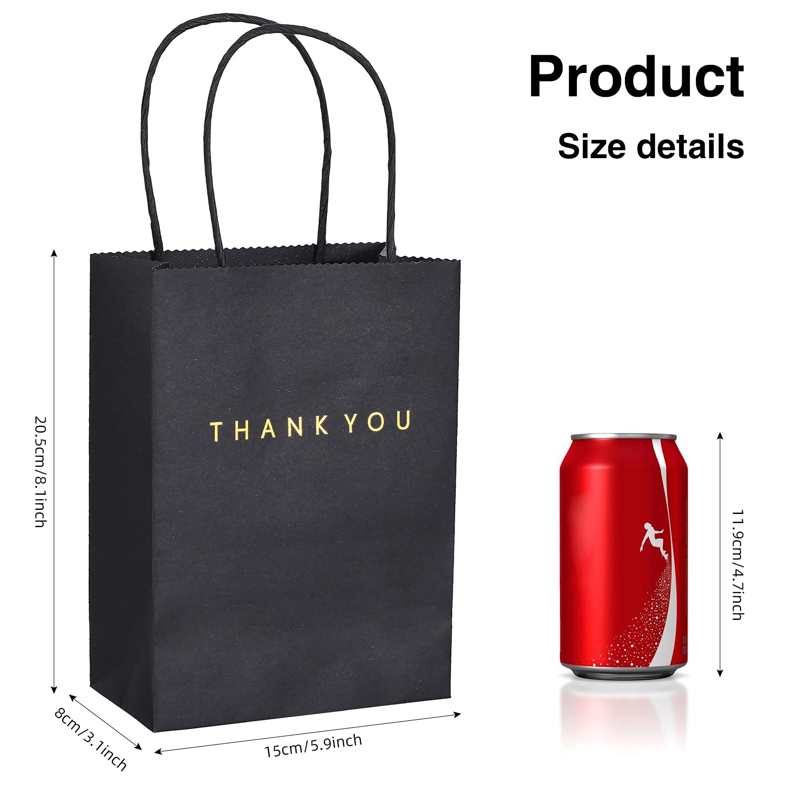 QIELSER 30 Pcs Thank You Gift Bags With Tissue Paper Wildflowers Design Thank You - View #11