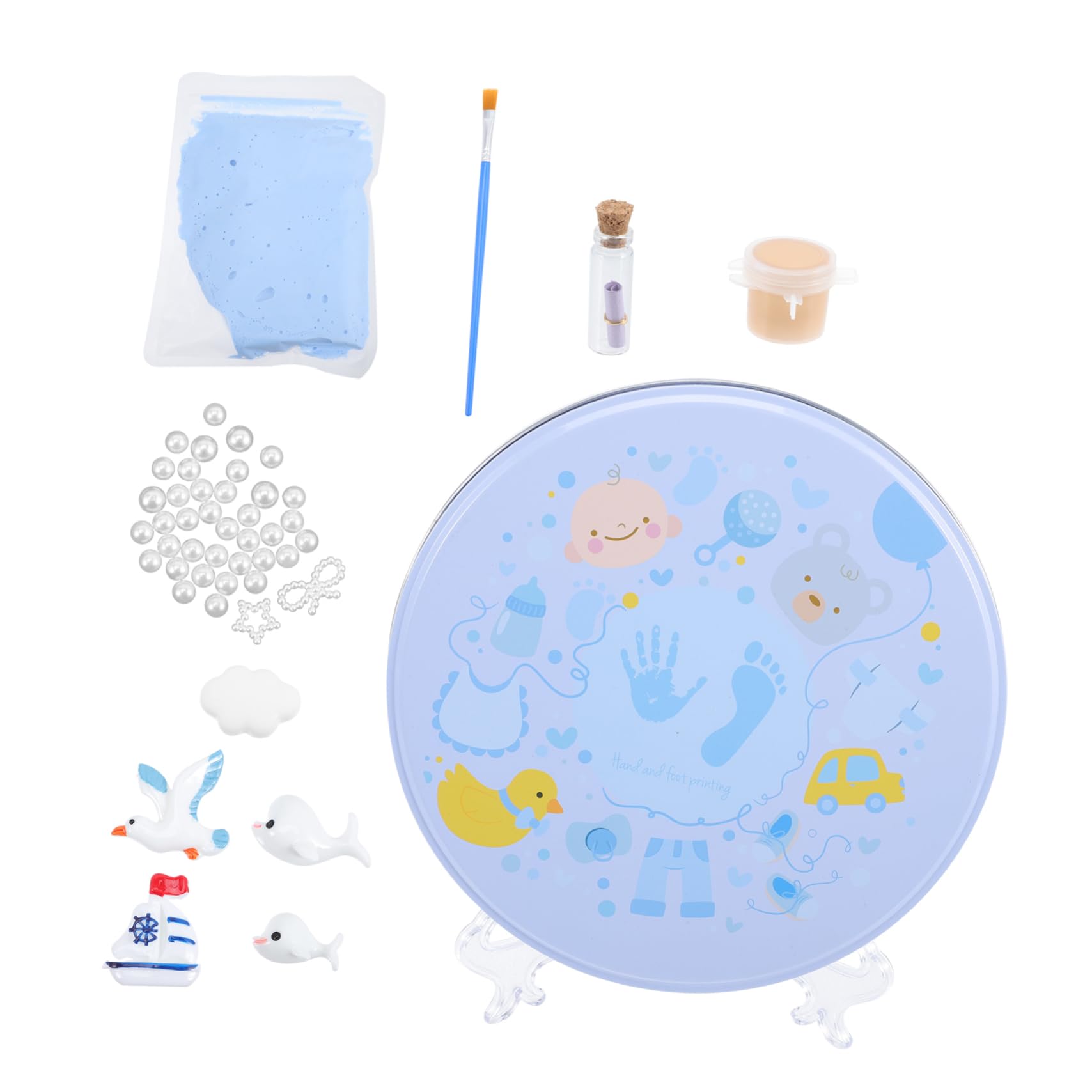 CIMAXIC Footprint Casting Kit Baby Handprint Footprint Keepsake Set for Newborns