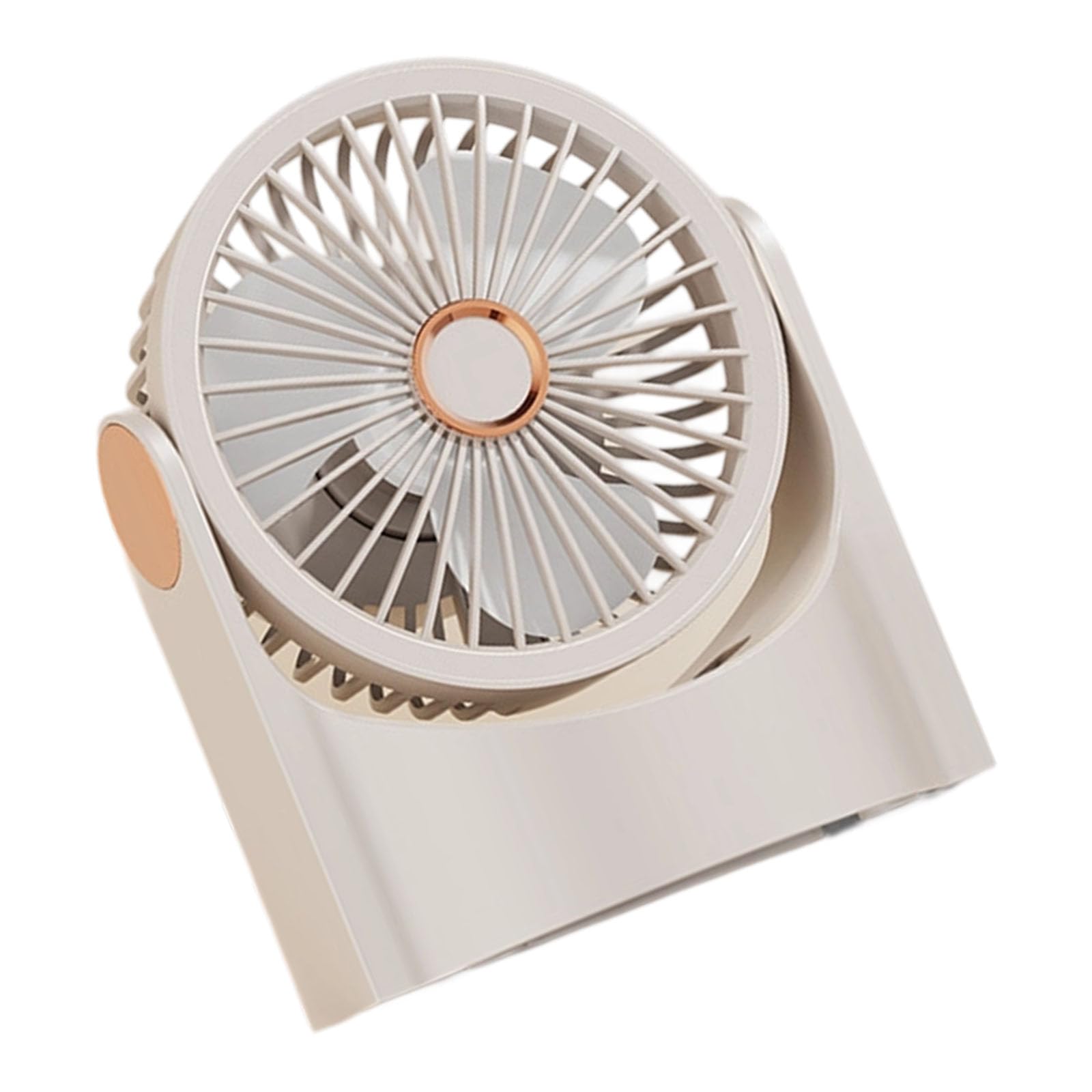 Buxuaaaa Cooling Desktop Fan with Light Small Desk Air Circulation Table Fan ABS Texture Suitable for Outdoor Camping Rechargeable