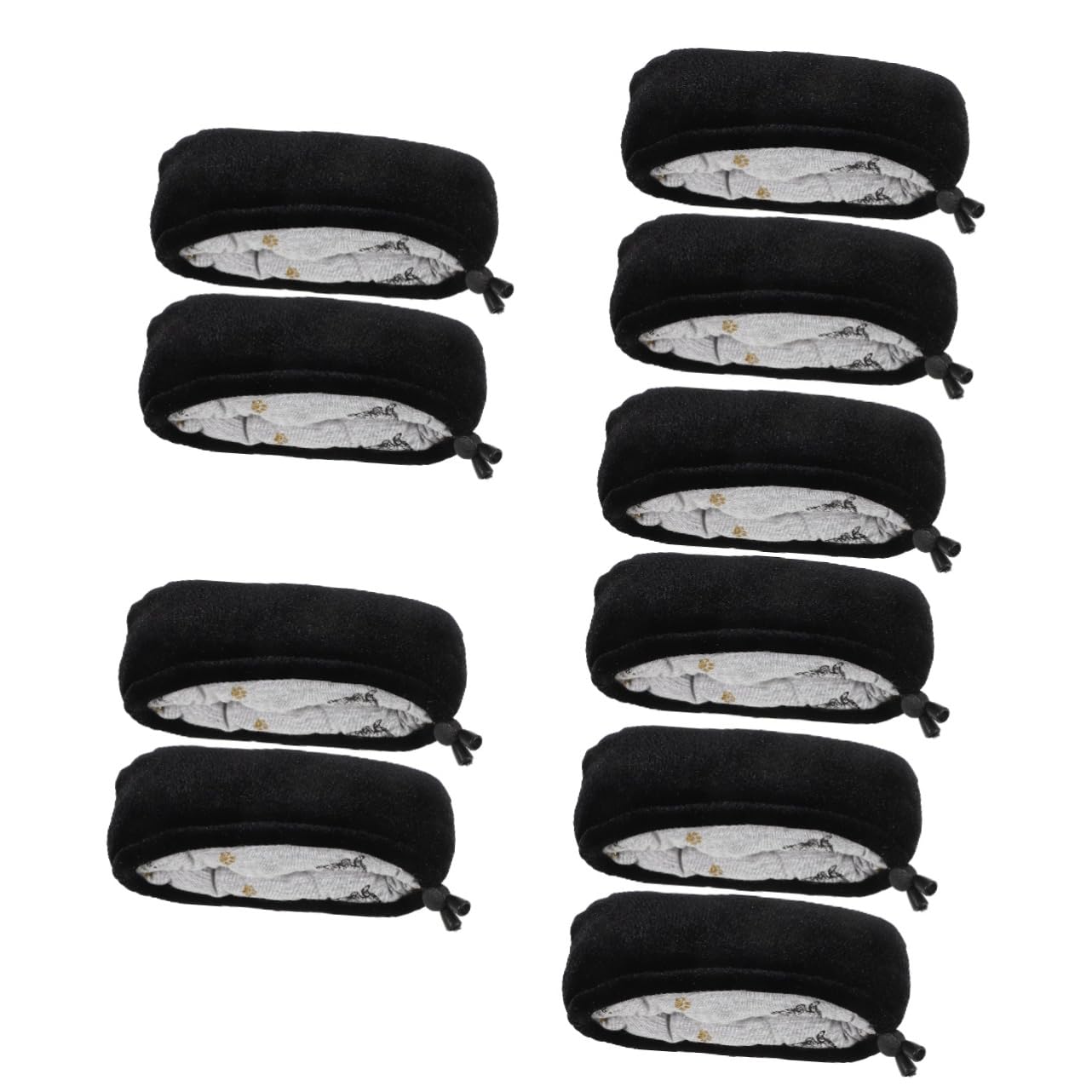minkissy 5 Pares manga de la axila de muleta Cubierta para muletas Accesorios para muletas cojines para muletas almohadilla para las axilas resistente desgaste cubierta de la axila Black