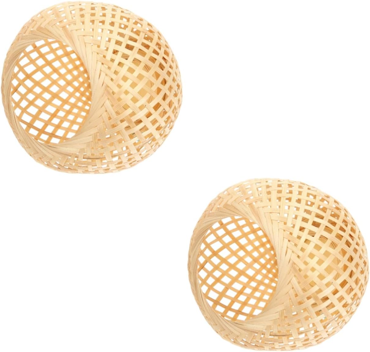 DOITOOL 2pcs Woven Ceiling Light Shade Handmade Chandelier Lamp Cover for Home Decor Dining Room Kitchen and More Eye-catching and Easy to Install Lampshade