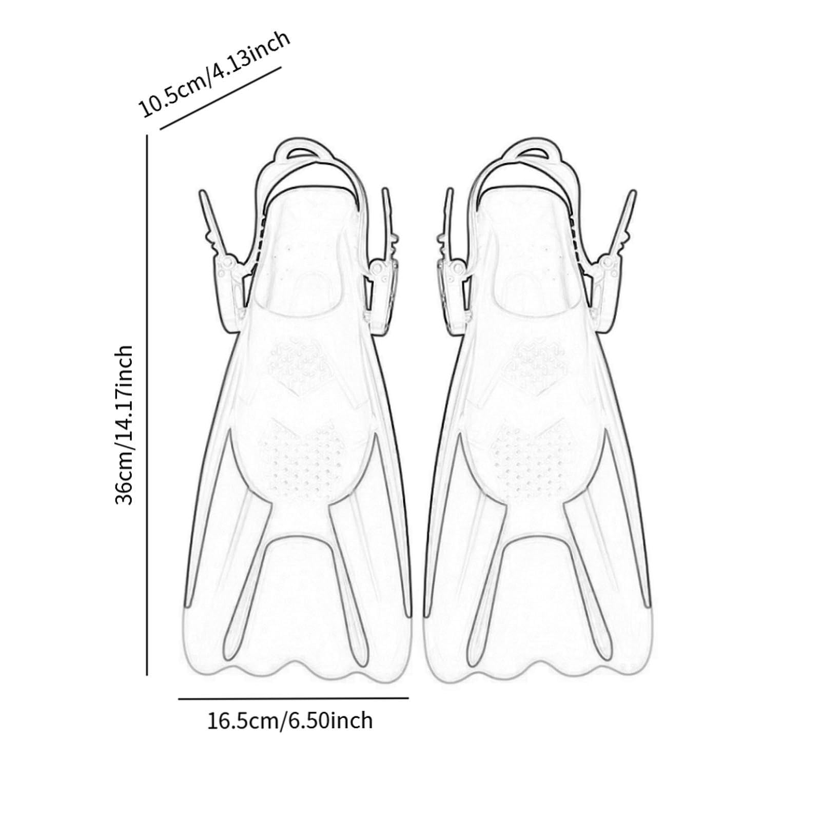 Amagogo Aletas de Buceo, Aletas de Snorkel, de Buceo y Snorkel Resistentes y Ligeras con Correa Ajustable para Viajes.