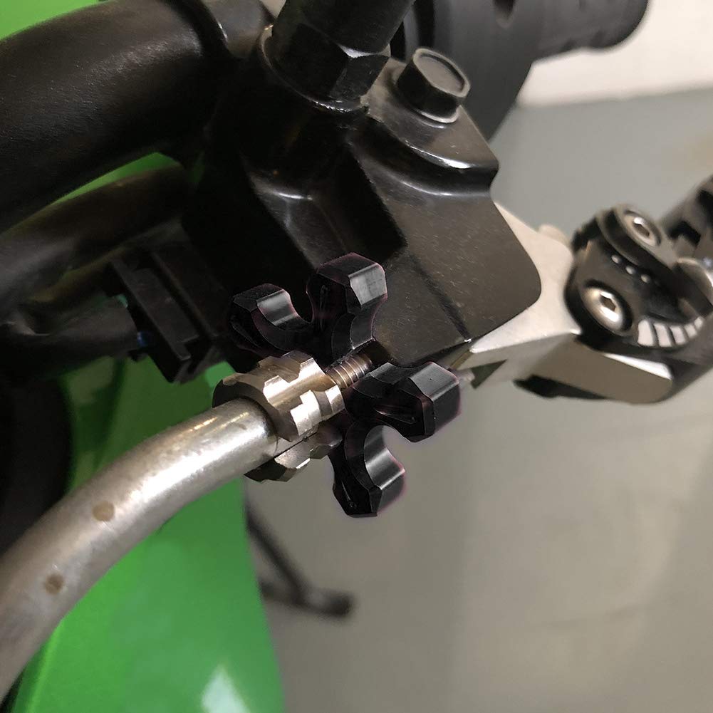 Réglage Câble Embrayage CNC Aluminium Universel Moto – Vis M8x1.25 – Accessoire Embrayage Précis & Robuste – Noir