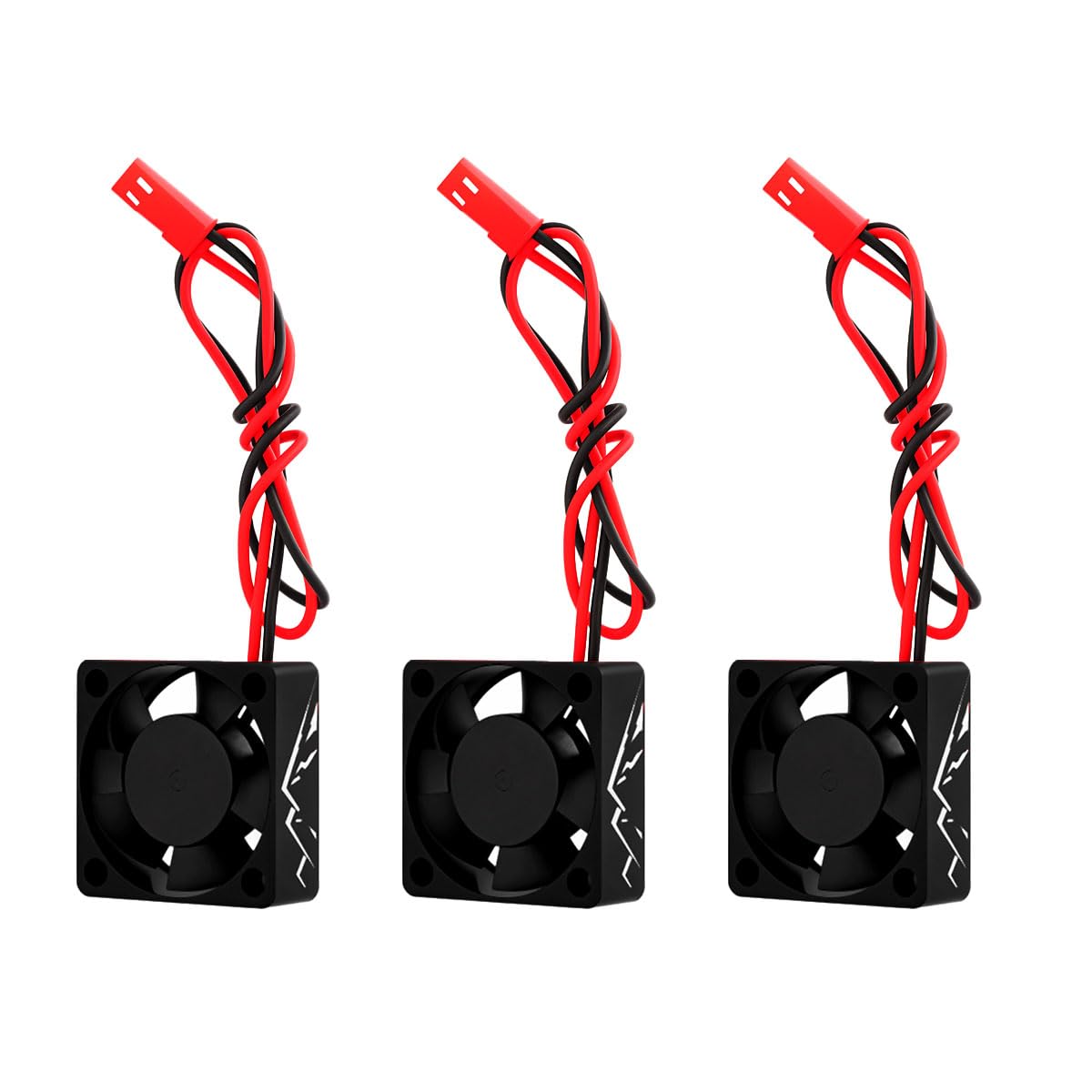 3pcs Alum 30mm RC Motor Heatsink 28000RPM ESC Cooling Fan for RC Car 1/8 1/10 1/12 Scale 540 550 Brushless Motor Upgrade Parts Black