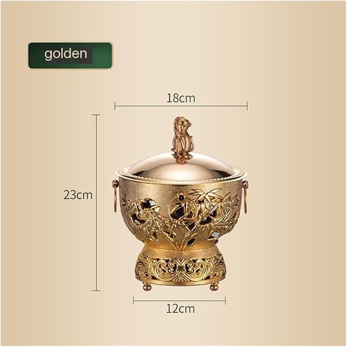 Olla China de Bronce para Hot Pot de 12.5 Pulgadas, Aluminio, Diseño Antiguo miniatura 3