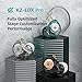 keephifi KZ EDX Pro in Ear Monitors Wired Headphones Dual DD in Ear Earphones HiFi Stereo Stage Earbuds Wired with Detachable for Musicians Audiophiles Music Enthusiasts (Black, No Mic)