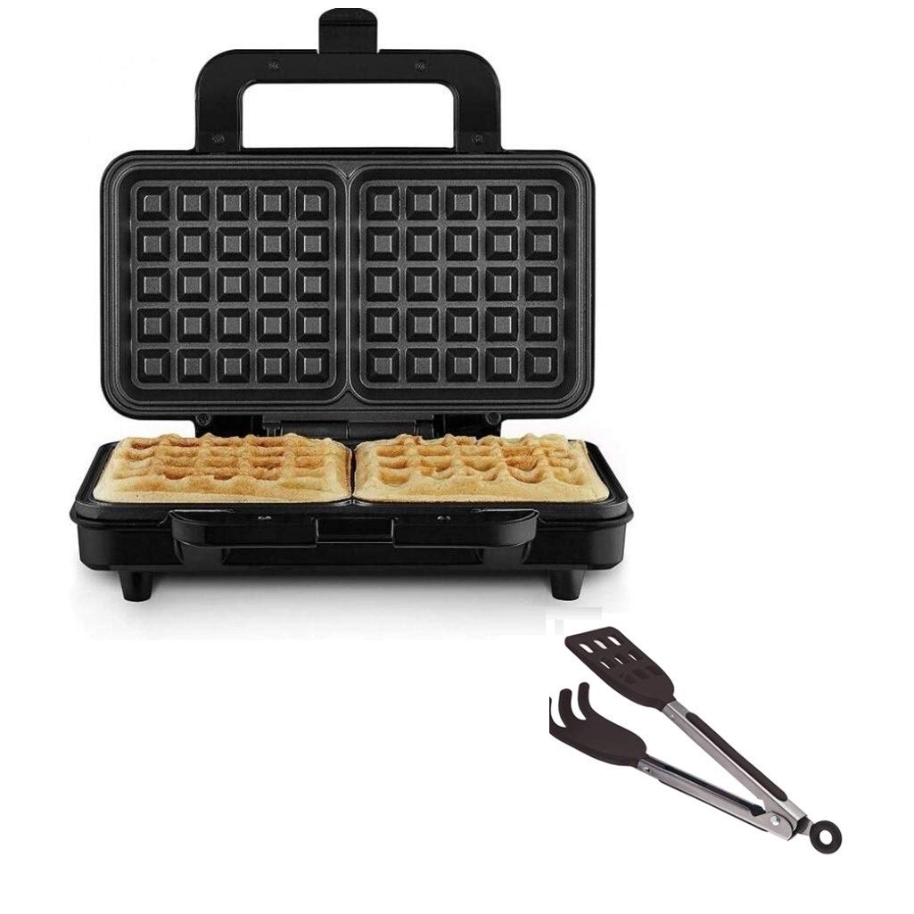 Mini soporte para pinzas de gofre de fácil agarre, mango antideslizante, color negro
