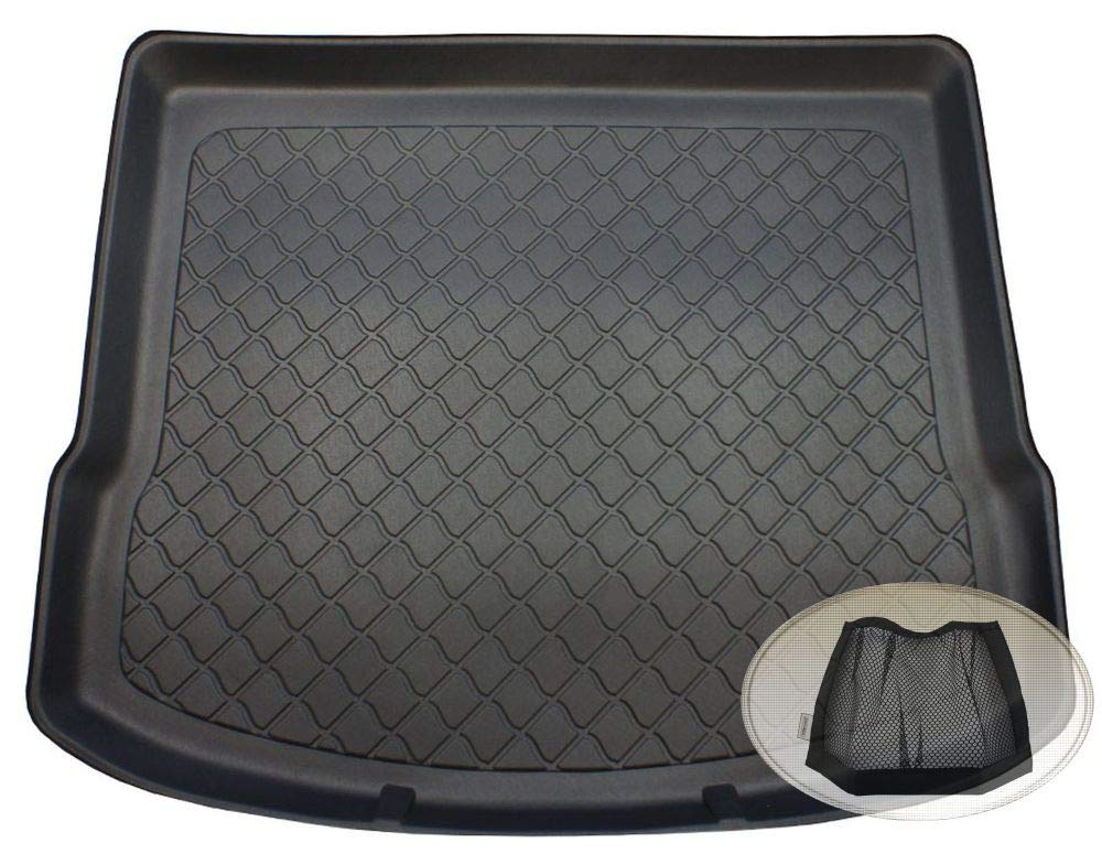 Z3118009 Gummierte Kofferraumwanne fahrzeugspezifisch + Klett-Organizer (Laderaumwanne, Kofferraummatte)