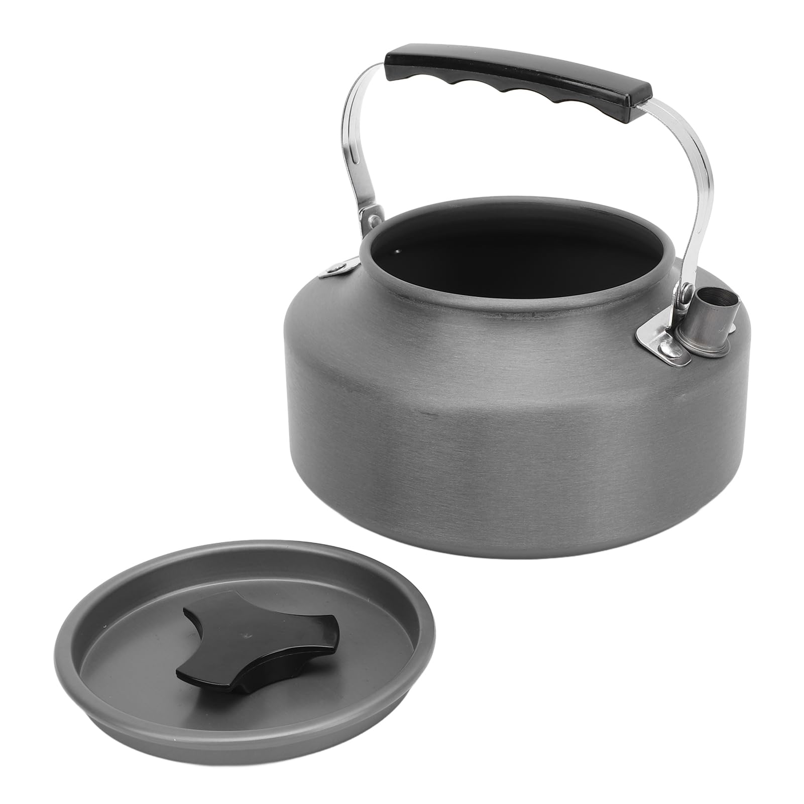 Czajnik 1,1 L Czajniczek, Przenośny Kempingowy Dzbanek do Kawy Czajnik Kempingowy ze Stopu Aluminium, żaroodporny Kompaktowy Czajnik do Herbaty na płytę kuchenną Piesze Wycieczki