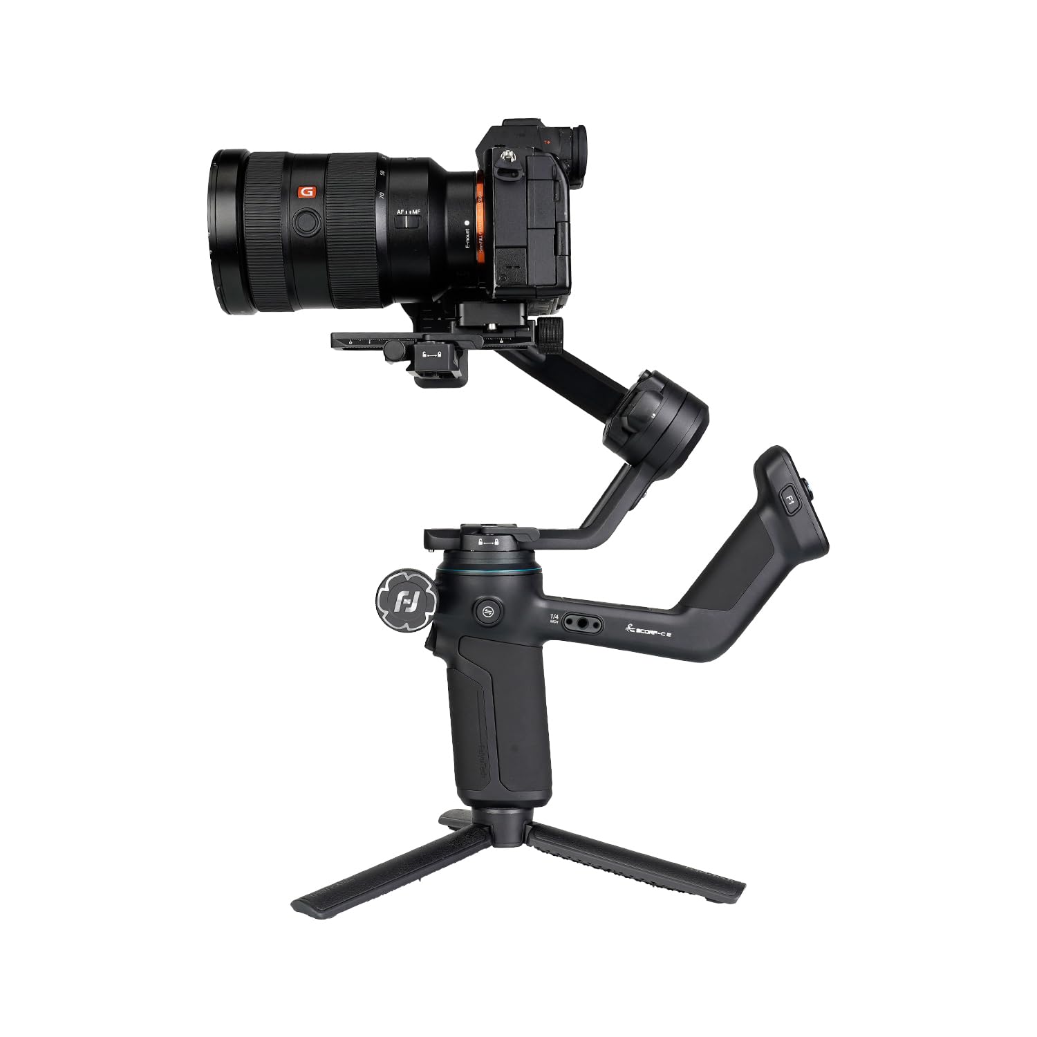 FeiyuTech SCORP-C2 Gimbal Stabilizer DSLR and Mirrorless Camera, Camera Gimbal with Built-in AI Tracking, Native Vertical Shooting, 3.5kg/7.72lbs Payload for Canon/Sony/Panasonic/Nikon/Fujifilm