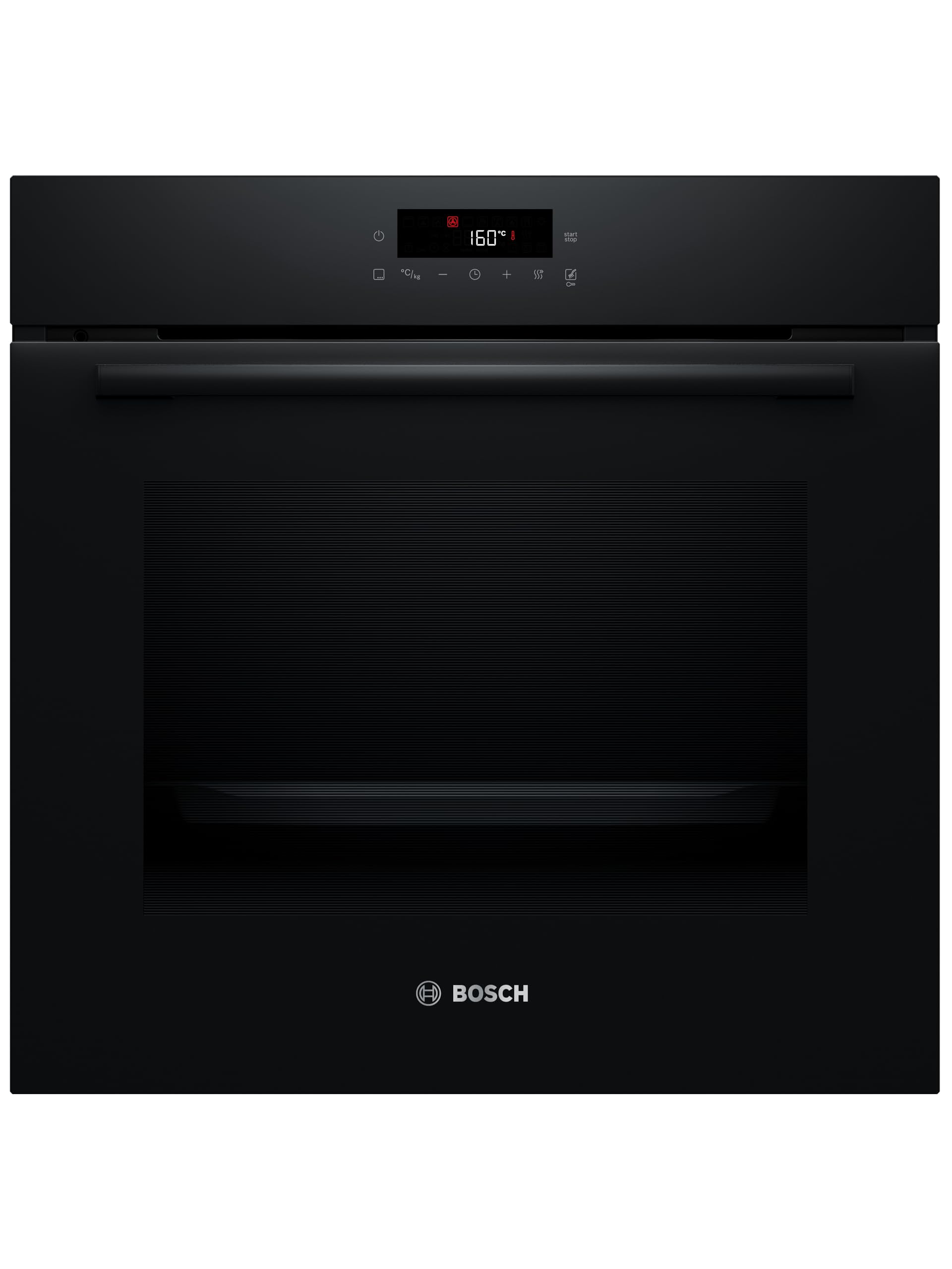 Bosch HBA572BB4 Serie 2 Einbau-Backofen, 60 cm, 71 L Garraum, Pyrolyse, AutoPilot 10, 3D-Heißluft, LED Touch Control, Schwarz