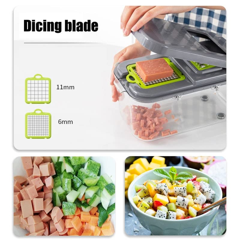 Gemüseschneider, Käsereibe, Aufbewahrungsbox, Karotte, Kartoffel, Allesschneider, Obst, Küche, manuell, Chopper-Gadgets