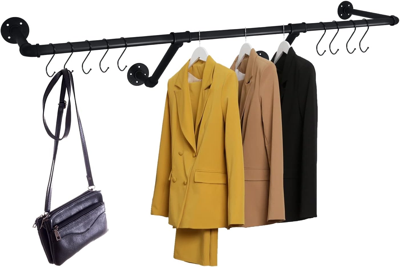 Amazon.com: HouseAid 48 Inch Industrial Pipe Clothes Rack, Farmhouse ...