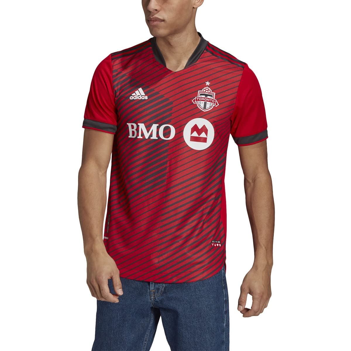 adidas 21-22 Toronto FC Authentic Mens Home Jersey L Scarlet