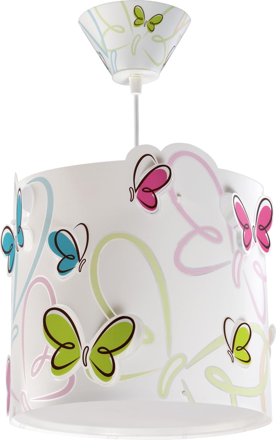 Dalber Lustre Chambre Lampe Suspension Plafonnier Enfants Butterfly E27