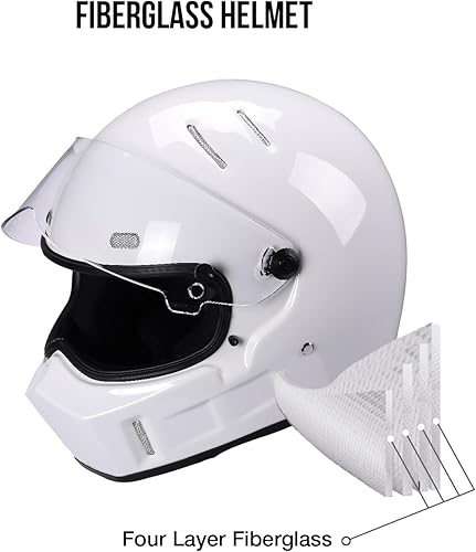 Miniatura 5 de CRG - Casco de motocross de cara completa para motocicleta de calle, de fibra de vidrio, certificado por DOT, casco de tamaño extra grande