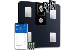 GE Smart Scale for Body Weight and Fat Percentage with All-in-One LCD