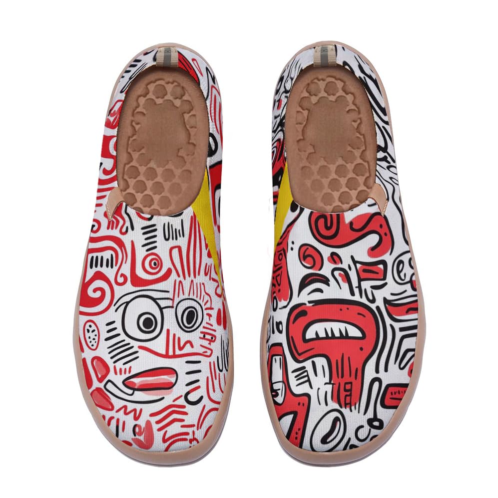 Men's Art Design Sneakers, Slip-on Casual Loafers, Stylish, Light and Comfortable Sports Shoes Size 7-13