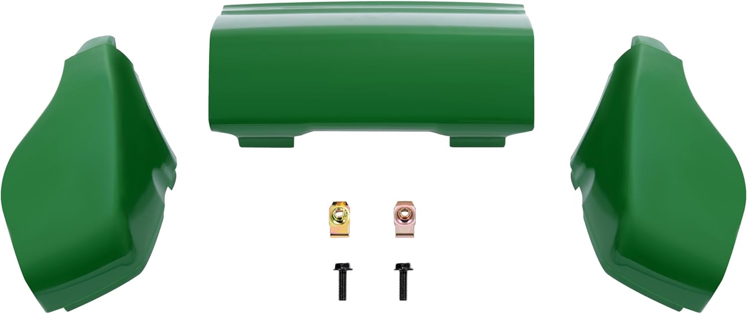 ECOTRIC Hood & Bumper Kit Compatible with John Deere 325 335 345 GX325 GX335 GX345 GX355 Lower & Upper Front Bumper Hood Replacement for M140667 M140668 M140669 AM132595 AM132529 4PCS
