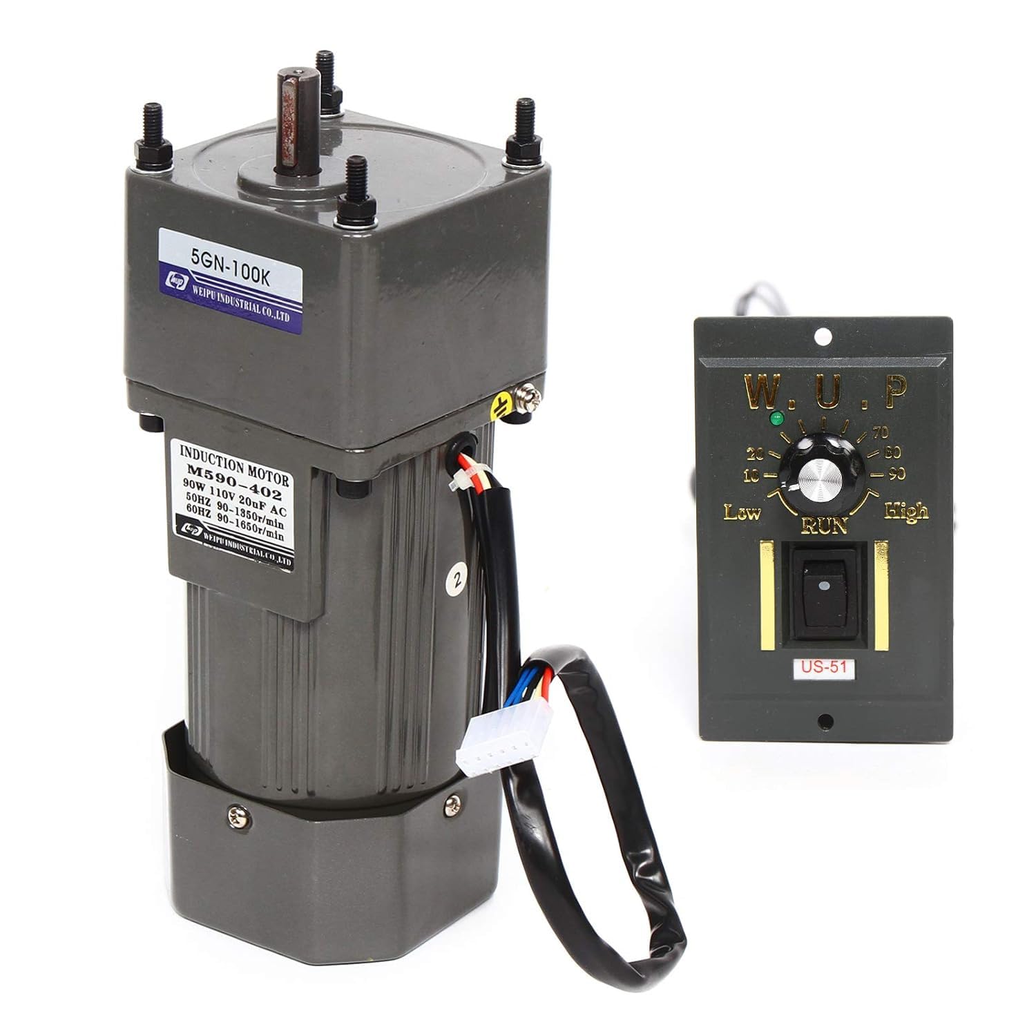 #US Electric AC SERVO Motor HA-FE13 W/ 1:10 Gear Reducer GR-S-10