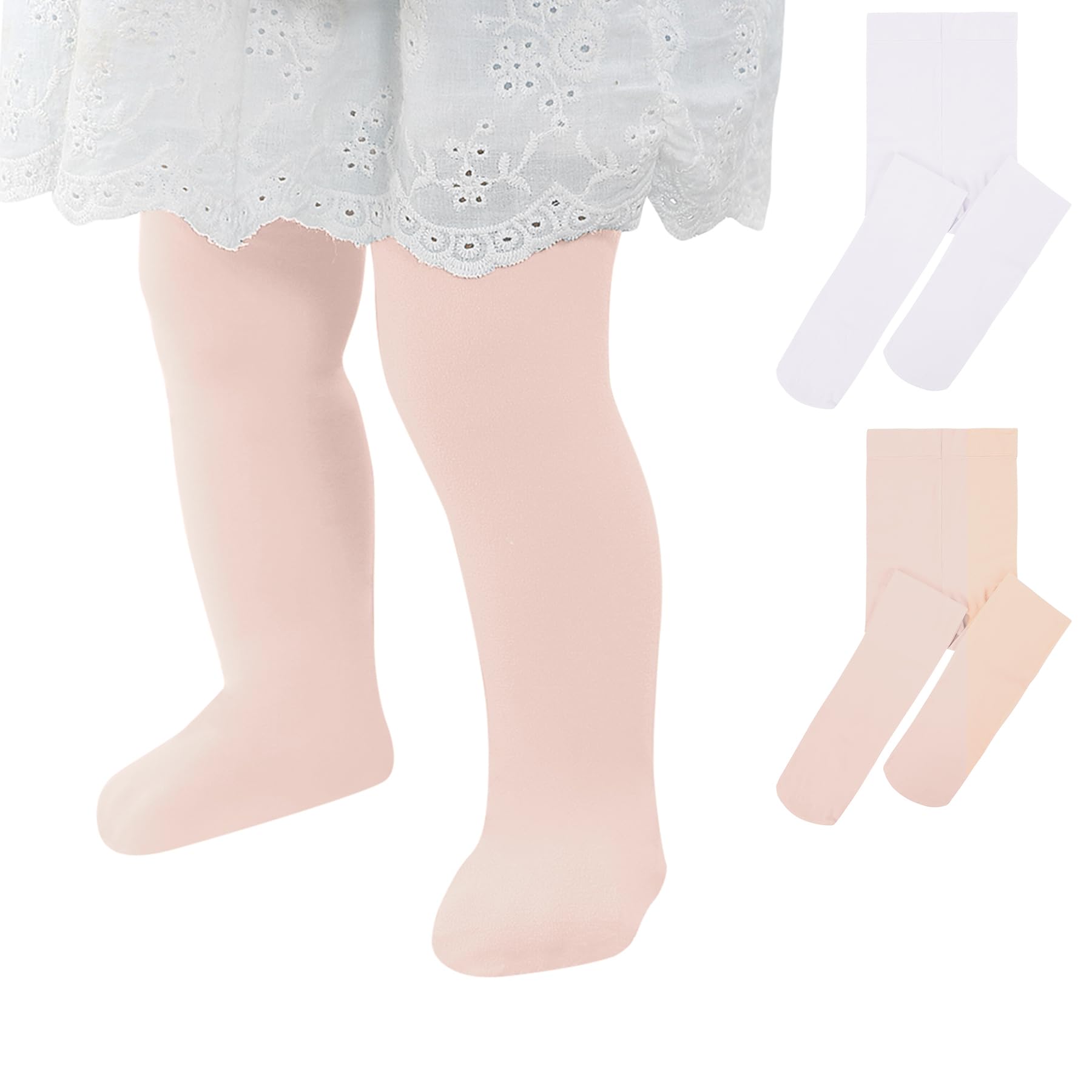 Zando Ultra Soft Toddler Ballet Tights Seamless Baby Girl Stockings 1-6T