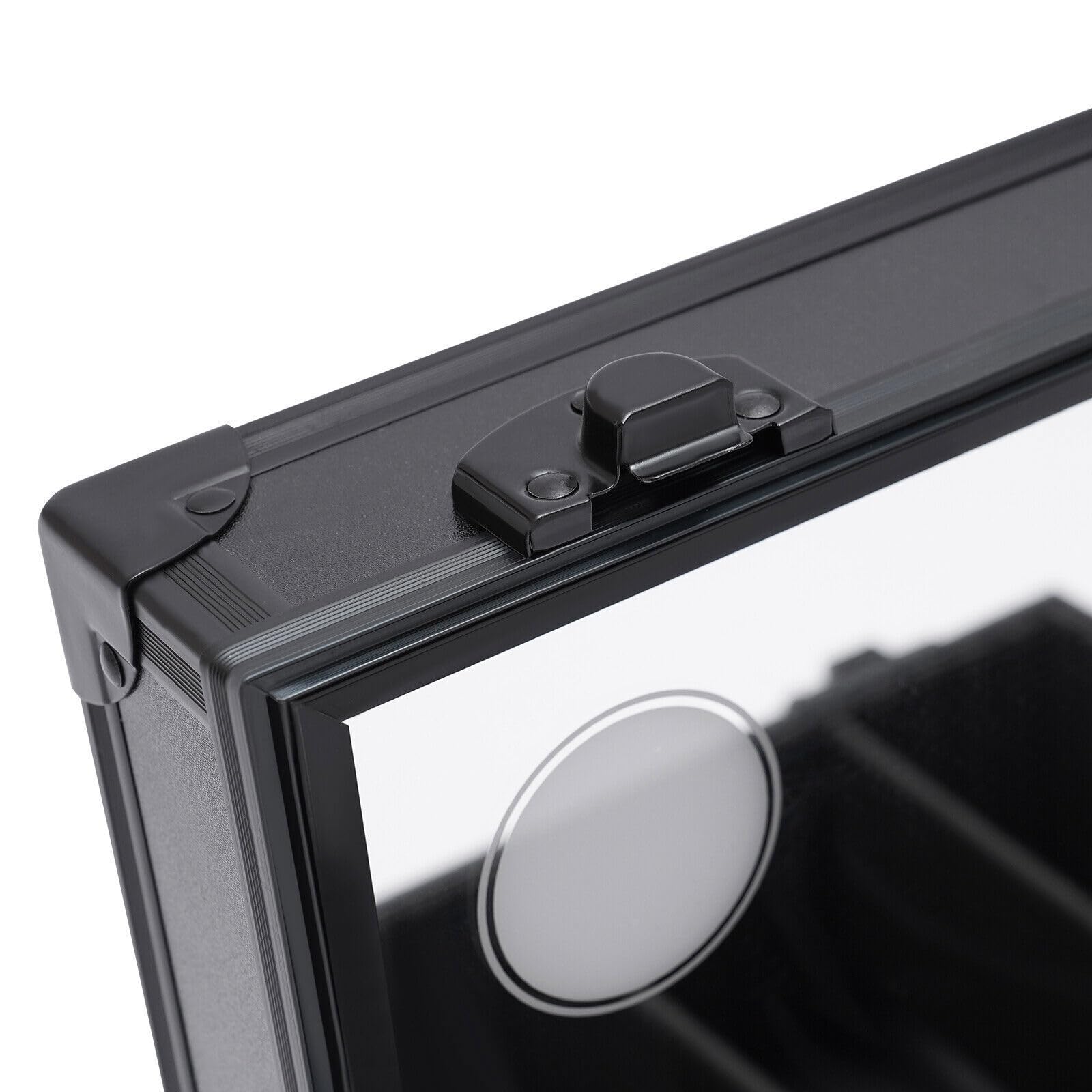 Custodia per trucco treno da viaggio organizer per cosmetici e valigie + 6 luci LED, nero, Nero , Viaggi