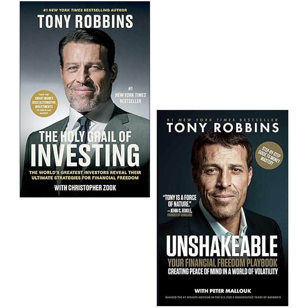 Tony Robbins 2 Books Collection Set (The Holy Grail of Investing