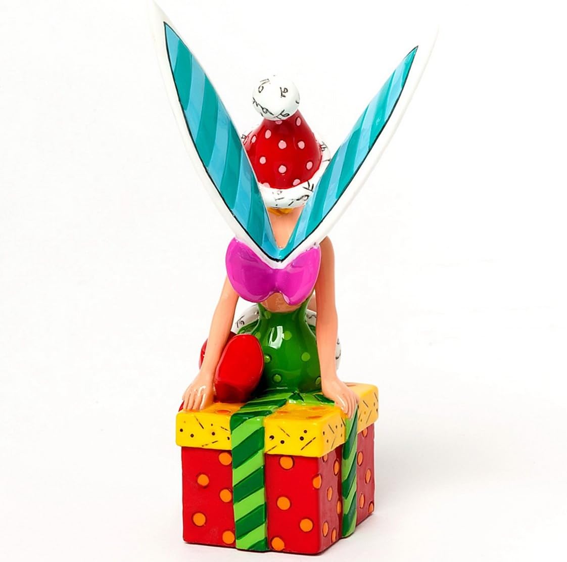 Enesco Disney by Britto Gift Gift Tinker Bell on Present 3.375-Inch Figurine, Mini