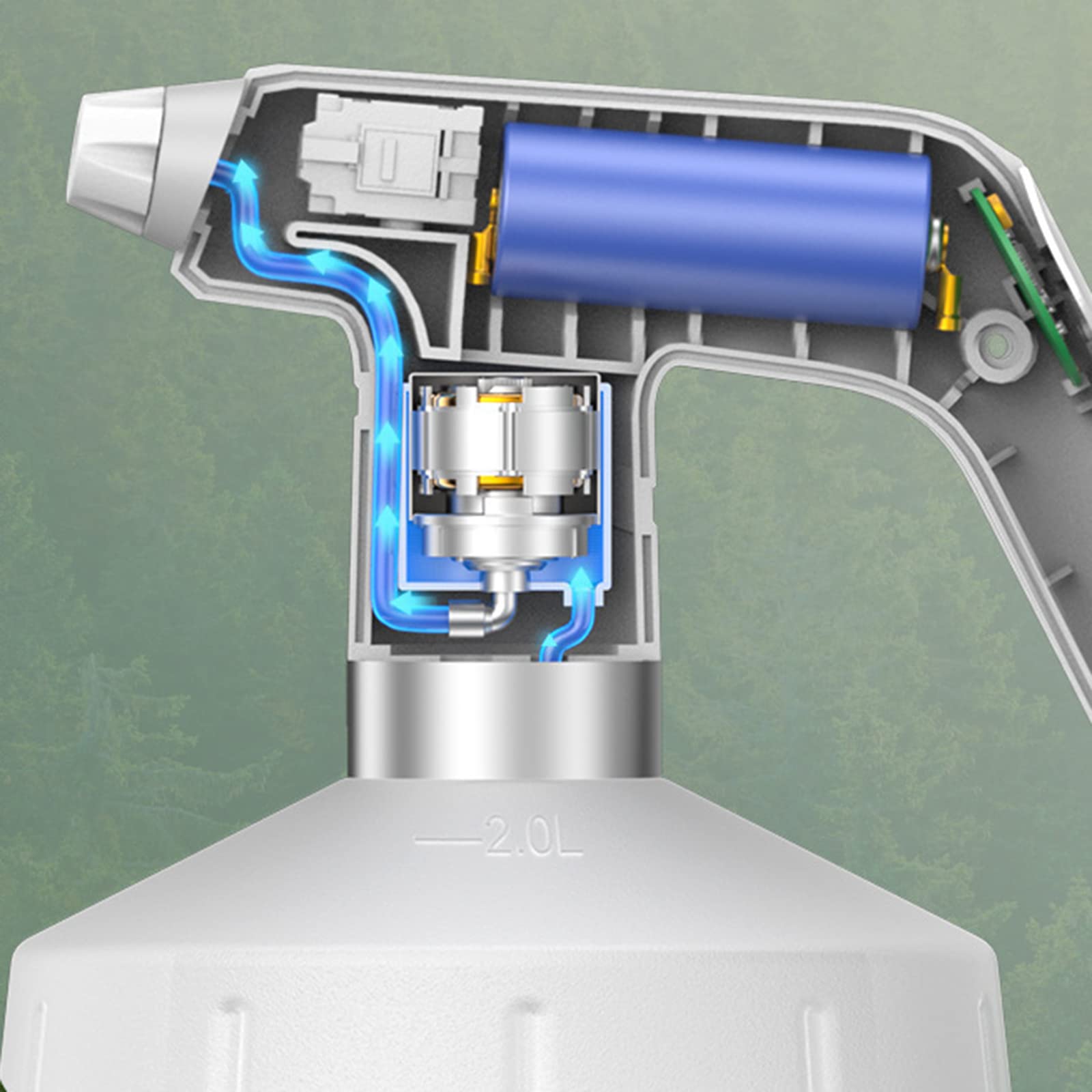 Pulvérisateur de jardin électrique automatique - Alimenté par piles rechargeables - Brumisateur pour plantes - Petit format