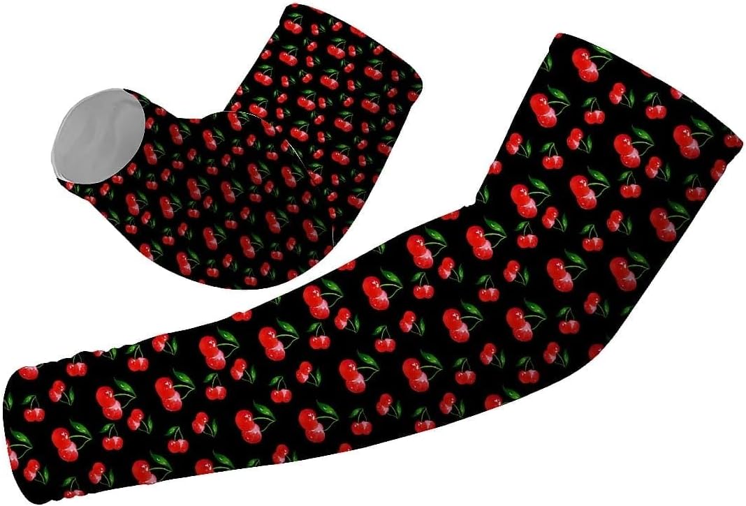 UV Sun Protection Arm Sleeves for Women Men, Black White Cow Cooling Arm Sleeve for Driving Sports Cycling