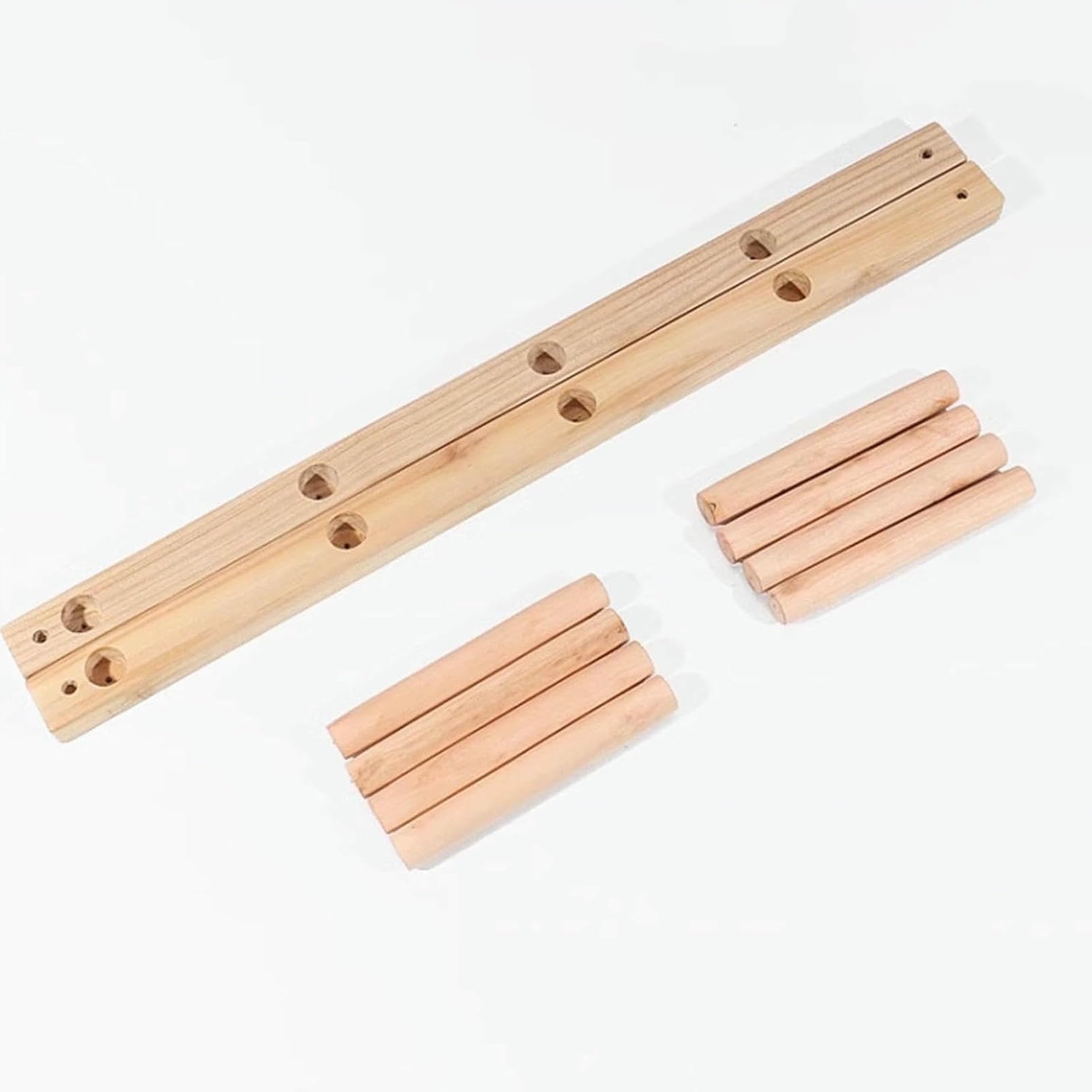Organizador de Gimnasio Soporte de Pared for Esterilla de Yoga, de 2 a 9 Niveles, de Madera, for Rodillos de Espuma y esterillas de Yoga para Estudio de Yoga en casa~/