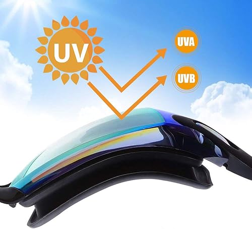Miniatura 5 de Glasses, Leaking Anti-Fog Indoor Outdoor Swimming Goggles with UV Protection Mirrored Clear Lenses, AdultYouth