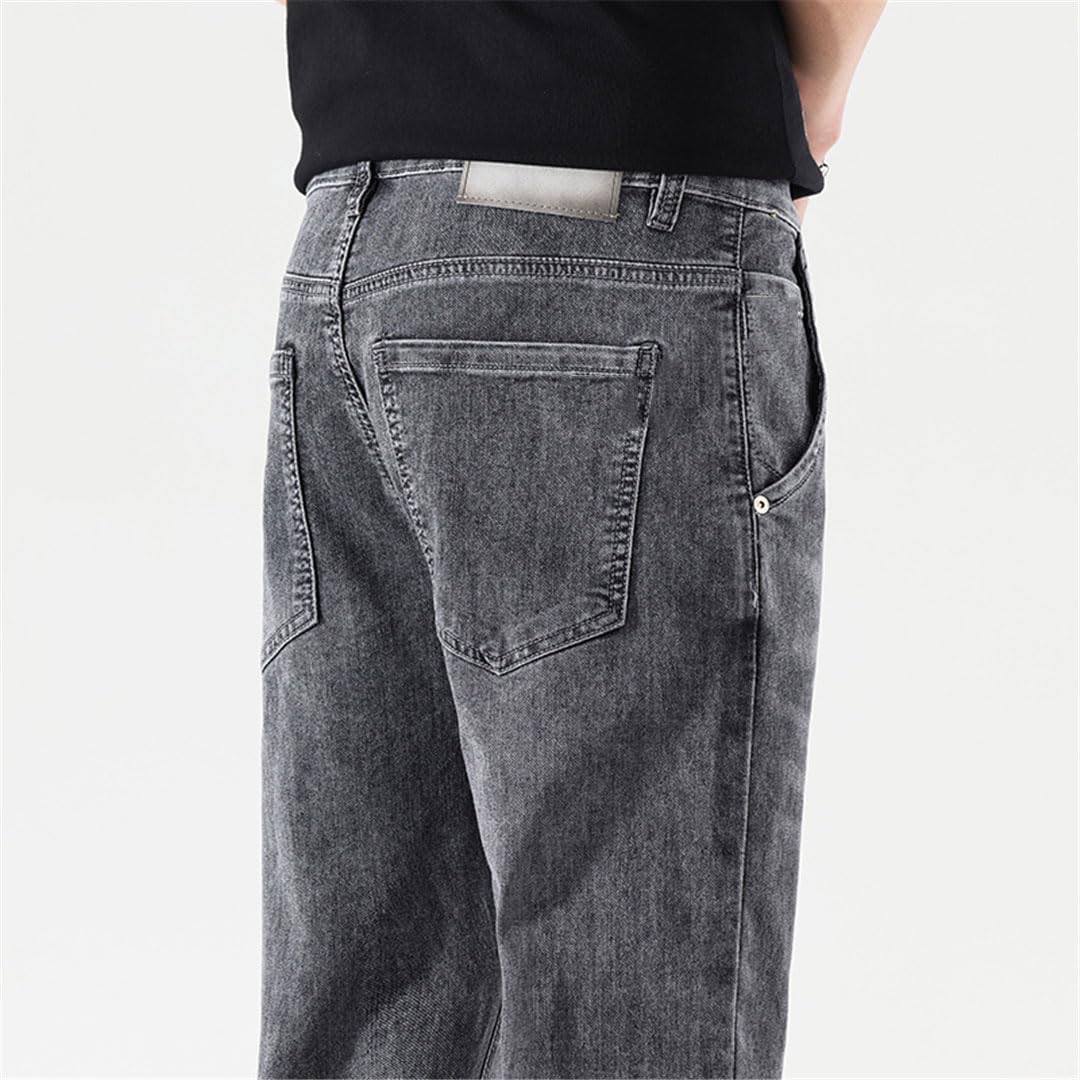 Vogrtcc Pantalones De Hombre Rectos Elásticos Business Regular Fit Jeans
