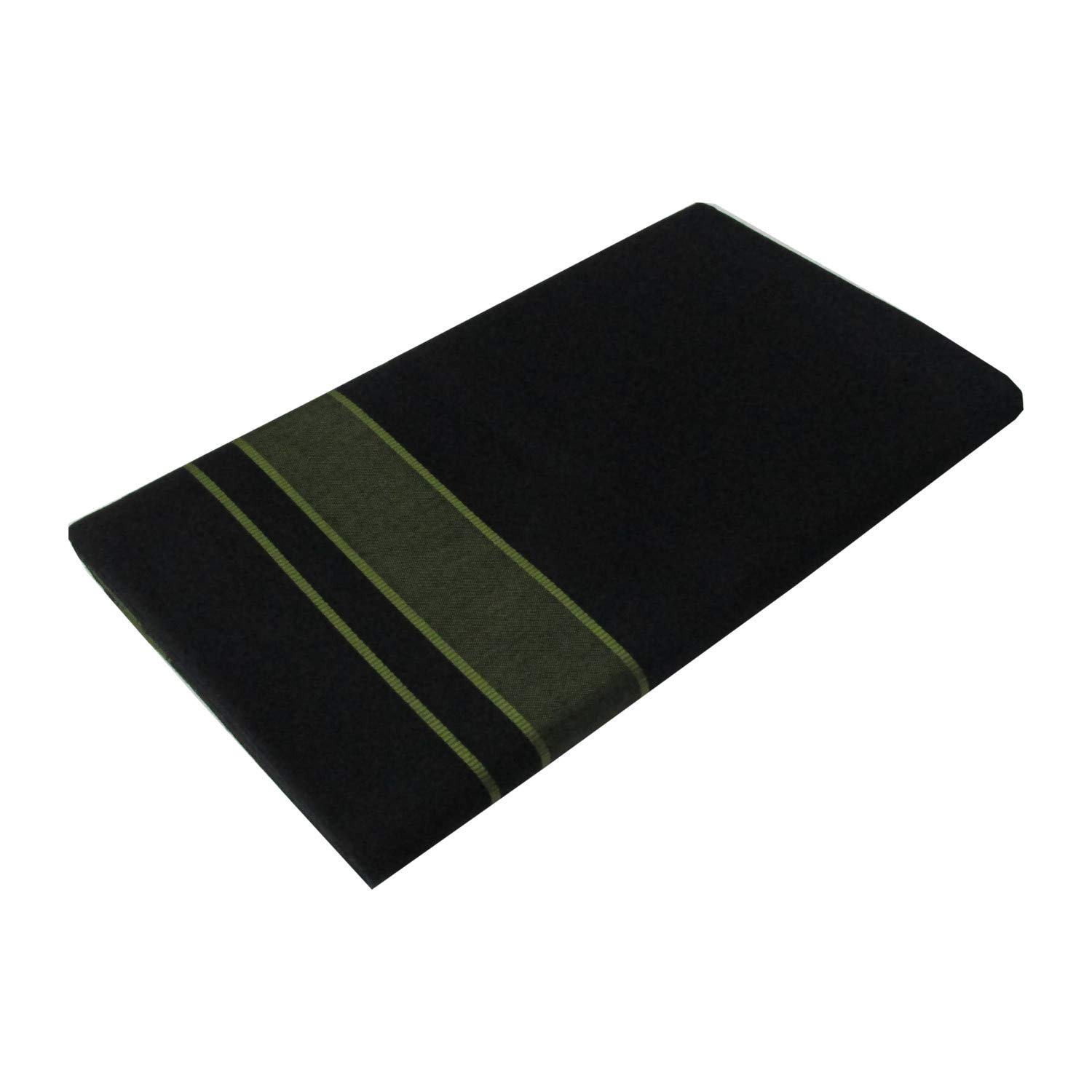 kitex Men Black single dhoti Kerala Munde 100% Pure Cotton Dhoti -Temple Wear Green colour Border-picture-25