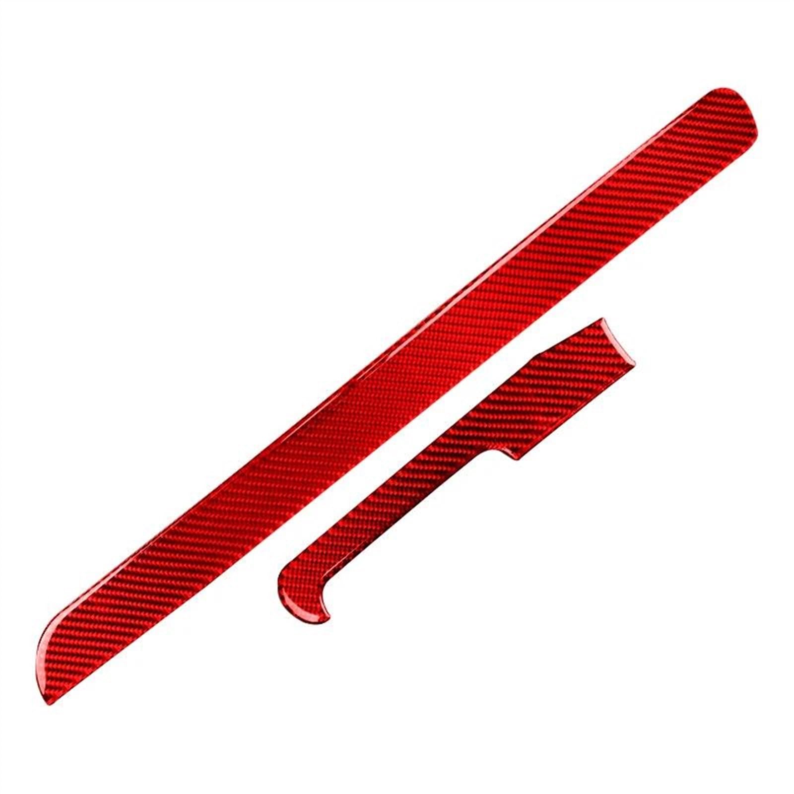 Qibbei Red Lhd Carbon Fiber Car Center Console Dashboard Cover Protection Trim Sticker For Golf 6 Gti R Mk6 2008-2012 Stickers(Red Lhd)