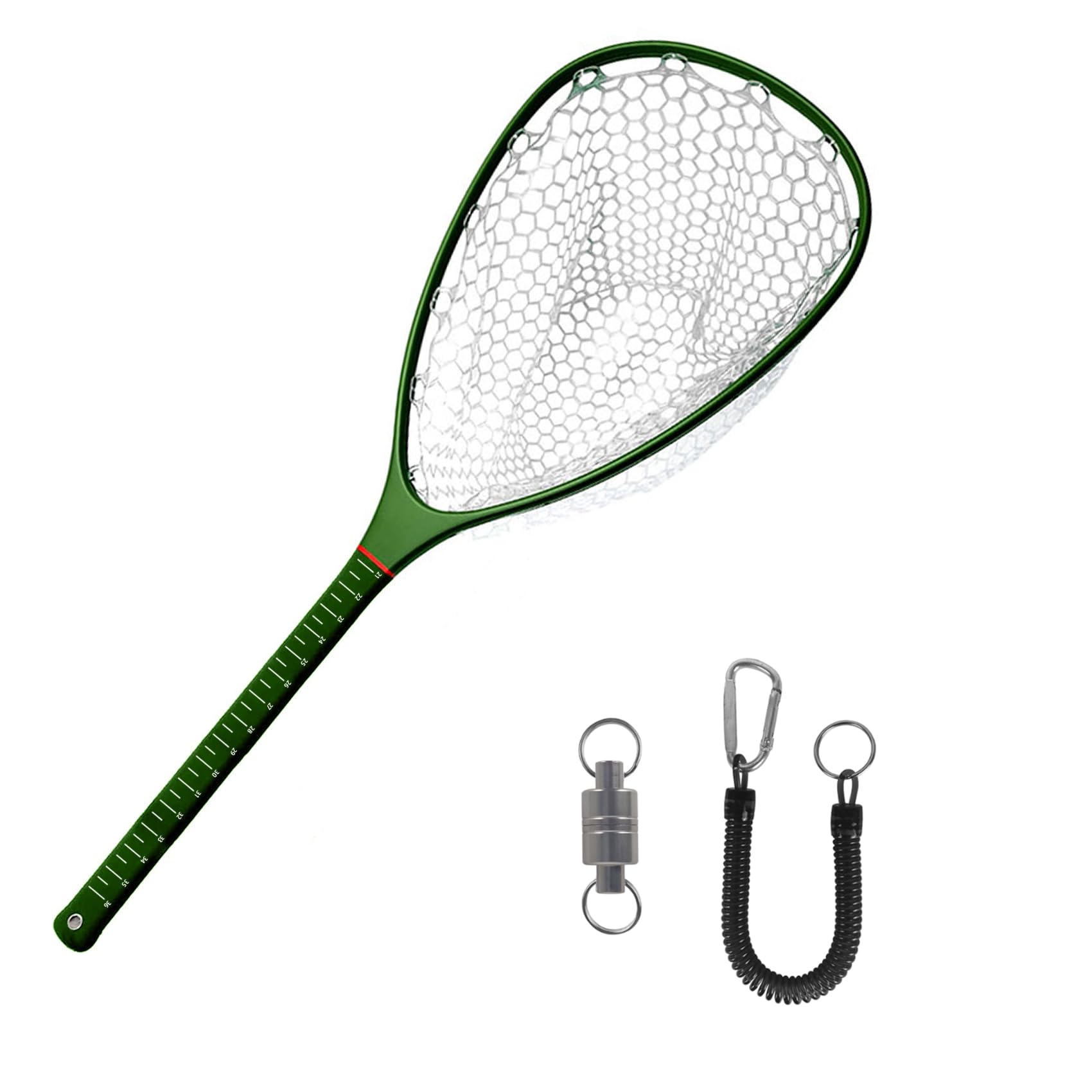 Aventik Fly Floating Fishing Net Carbon Fiber Landing Trout Net Light Weight Clear Rubber Ghost Net Catch & Release