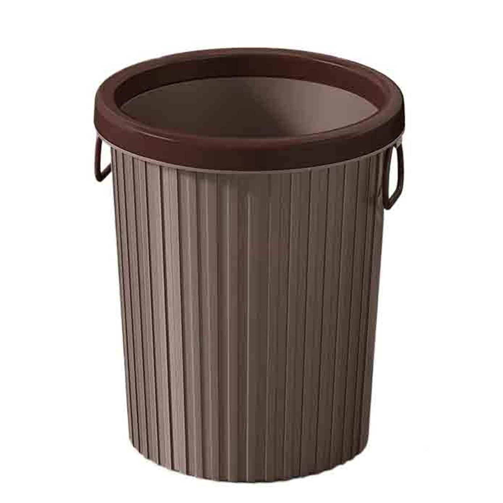 ZYYANSHOP Trash Cans Kitchen Trash Bin Household Living Room Office Large Capacity Bathroom Sanitary Wastebasket Garbage(Bruin)